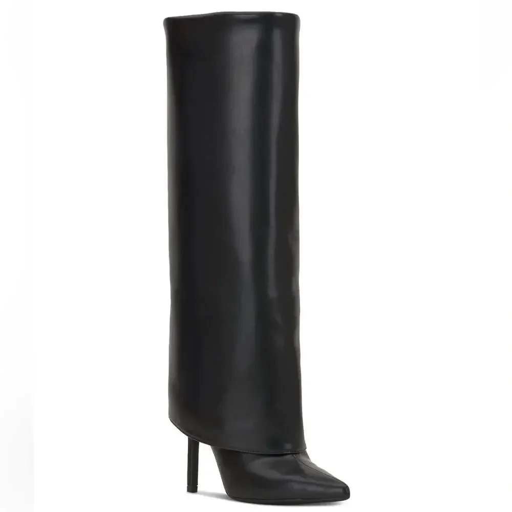 I.N.C. Women's Skylar Cuffed High Boots Size 8.5 WC MSRP $130